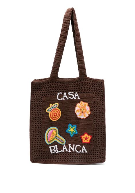 Motif Crochet Bag Marrone CASABLANCA | AS25-BAG-12402