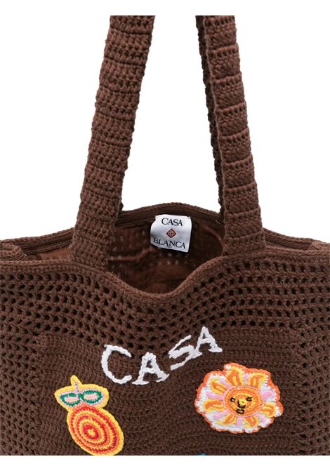Motif Crochet Bag Marrone CASABLANCA | AS25-BAG-12402