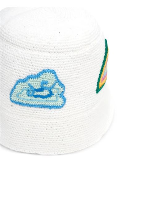 Cappello All'Uncinetto Bianco Con Motivo CASABLANCA | AS25-HAT-07901
