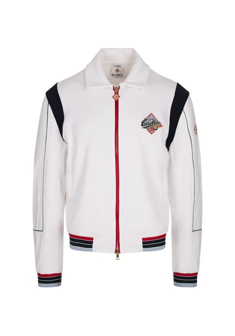 Casa Way Sports Jacket in White CASABLANCA | MS25-JTP-34401