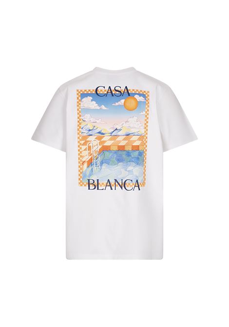 Surreal Pool T-Shirt in White CASABLANCA | MS25-JTS-00115