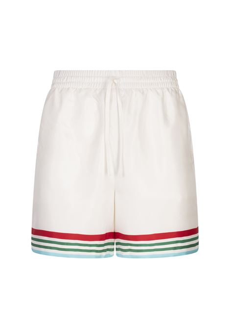 Casa Way World Series Shorts in Seta Bianca CASABLANCA | MS25-TR-01204
