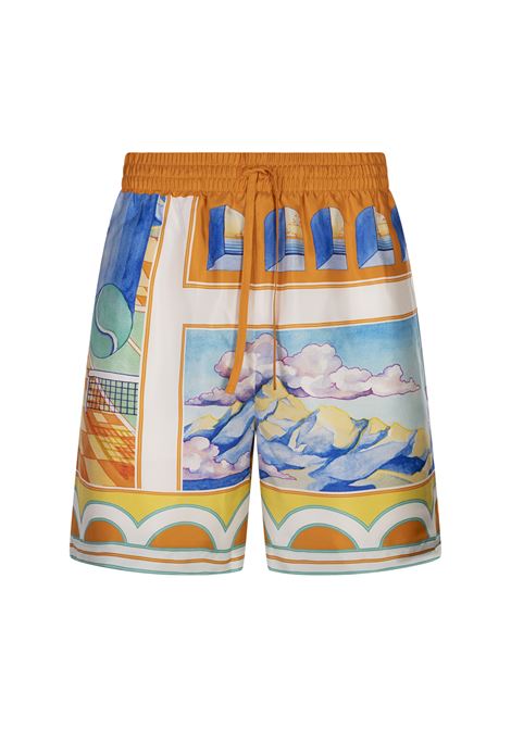 Surreal Pool Shorts in Seta CASABLANCA | MS25-TR-01206