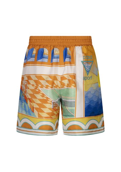 Surreal Pool Shorts in Seta CASABLANCA | MS25-TR-01206