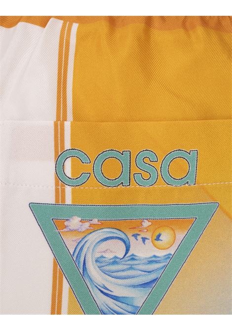 Surreal Pool Shorts in Seta CASABLANCA | MS25-TR-01206