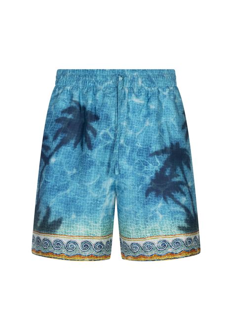 Poolside Emblem Shorts in Seta CASABLANCA | MS25-TR-01207