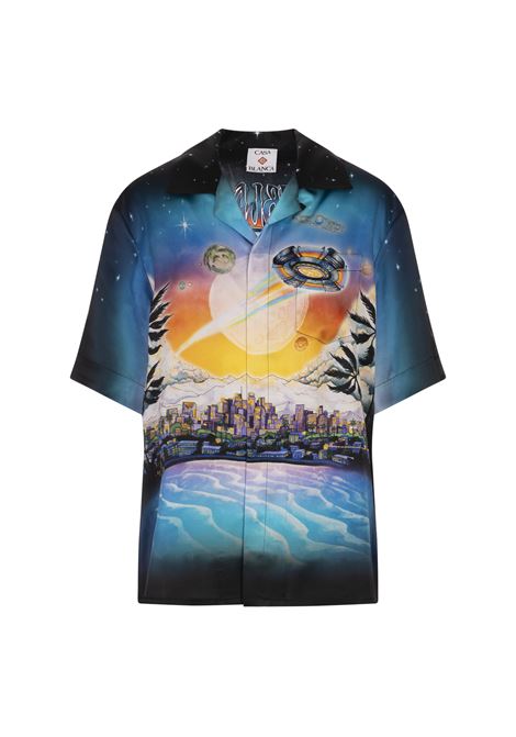 La Prémonition Short Sleeve Silk Shirt CASABLANCA | U-WS25-SH-00304