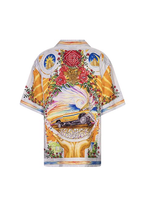 La Tornade De Rose Silk Shirt CASABLANCA | U-WS25-SH-00305