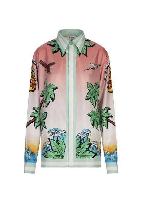 Camicia In Seta a Maniche Lunghe The Tennis Club CASABLANCA | U-WS25-SH-02102
