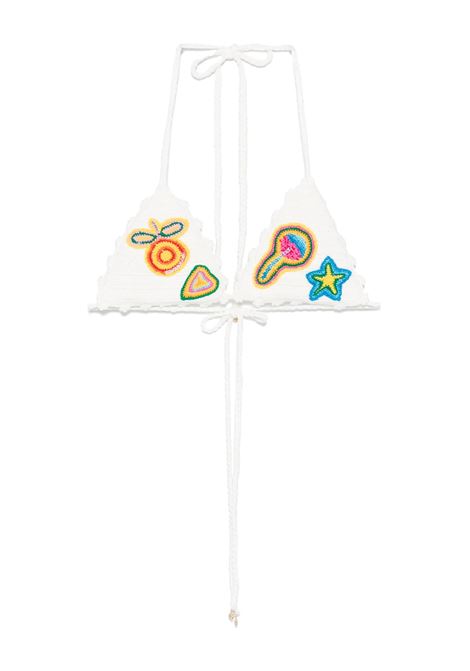 Top Bikini All'Uncinetto Motif Bianco CASABLANCA | WS25-KW-94201