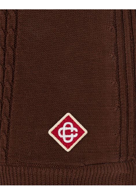 Mini Shorts In Maglia a Trecce Marrone CASABLANCA | WS25-KW-94901