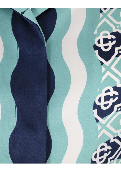 Monogram Wave Cropped Silk Shirt CASABLANCA | WS25-SH-08601