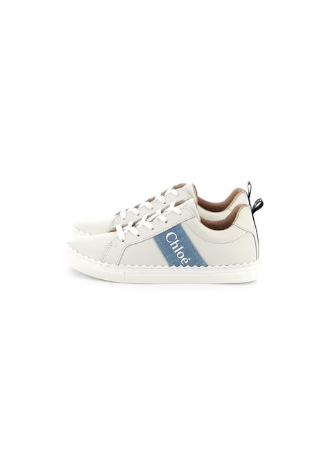 Ivory And Blue Lauren Low Sneakers CHLOÉ KIDS | Sneakers | C20515117