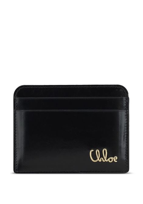 Portacarte In Pelle Lucida Nera CHLOÉ | 25SP480O16001