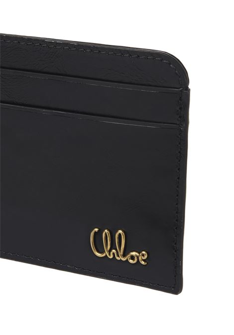 Black Glossy Leather Cardholder CHLOÉ | 25SP480O16001