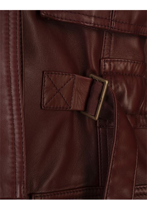 Gilet Utilitario In Pelle Faded Mahogany CHLOÉ | 25UCG0121127N
