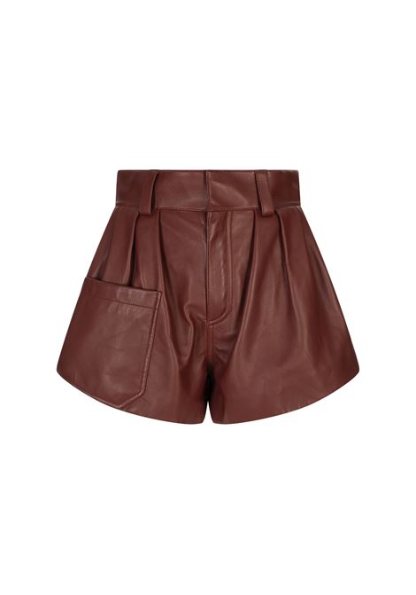 Shorts a Vita Alta In Pelle Faded Mahogany CHLOÉ | 25UCS0420527N