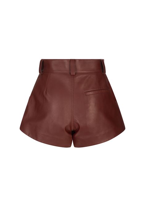 Shorts a Vita Alta In Pelle Faded Mahogany CHLOÉ | 25UCS0420527N
