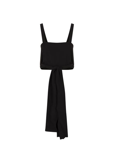 Canotta Corta Nera Con Nastri CHLOÉ | 25UHT25125001