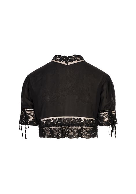 Top Crop Nero Con Pizzo CHLOÉ | 25UHT28445001