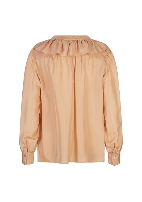 Blusa Con Volant In Biscuit Pink CHLOÉ | 25UHT674896H7