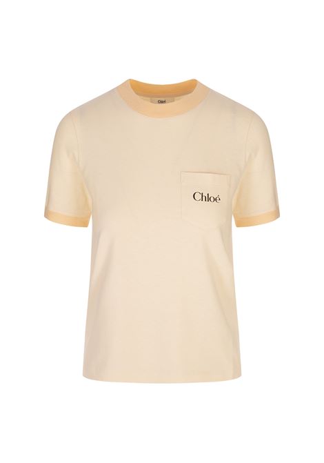 T-Shirt Blondie Yellow Con Logo CHLOÉ | 25UJH0418770G