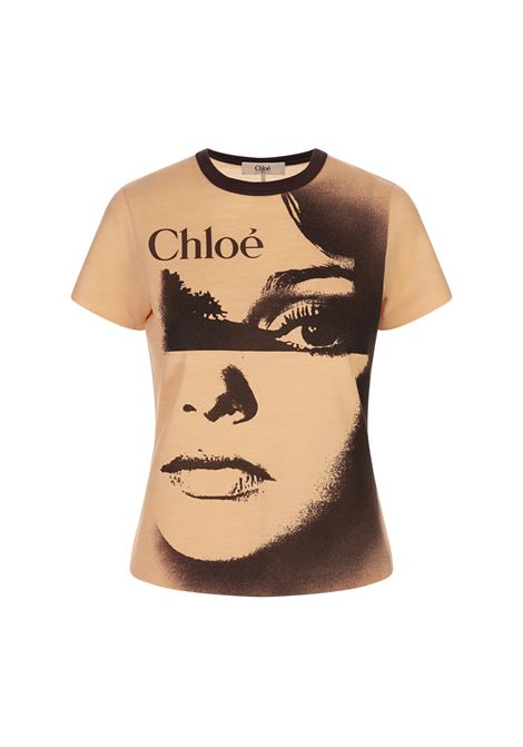 T-Shirt Tender Orange Con Stampa CHLOÉ | 25UJH1118981S