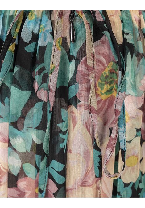 Maxi Gonna Arricciata In Mussola Di Seta Stampata CHLOÉ | 25UJU1046542L