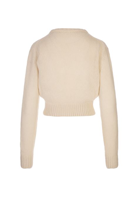 Pullover Iconic Milk Con Logo In Maglia Di Lana D'alpaca e Seta CHLOÉ | 25UMP27740107