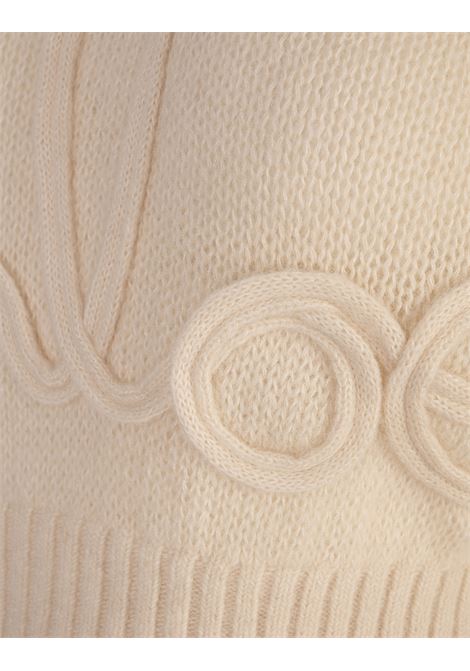 Pullover Iconic Milk Con Logo In Maglia Di Lana D'alpaca e Seta CHLOÉ | 25UMP27740107
