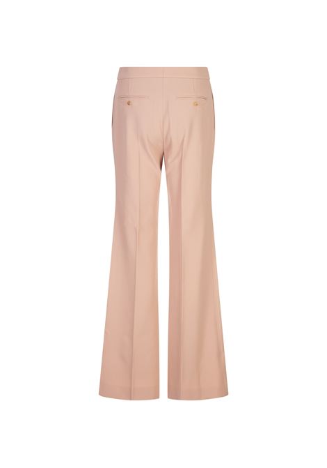 Pantaloni a Gamba Ampia In Twill Di Lana Rosa CHLOÉ | 25UPA030126H9