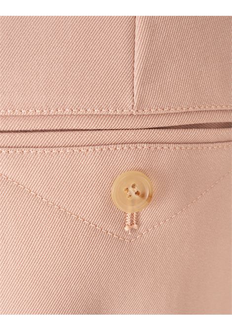 Pantaloni a Gamba Ampia In Twill Di Lana Rosa CHLOÉ | 25UPA030126H9