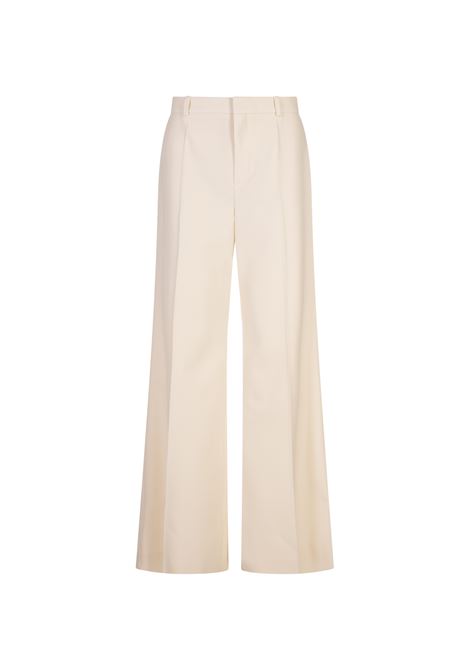 Pantaloni Ampi Bianchi In Twill Di Lana CHLOÉ | 25UPA15012115