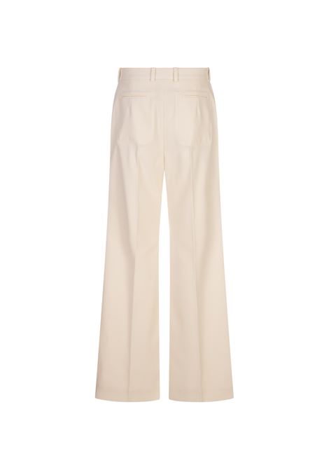 Pantaloni Ampi Bianchi In Twill Di Lana CHLOÉ | 25UPA15012115