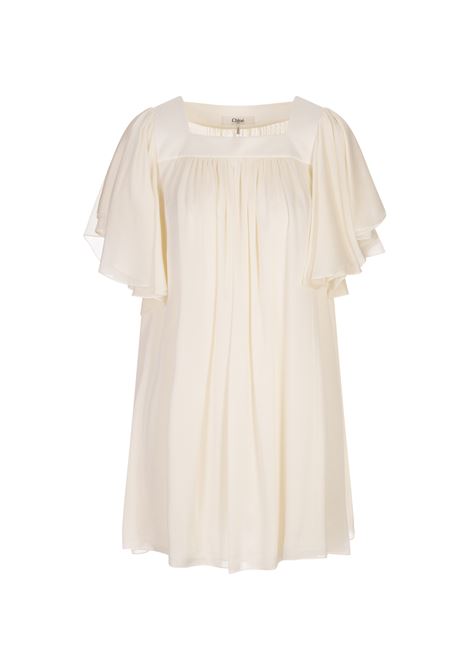Abito Corto Svasato Bianco CHLOÉ | 25URO33329115