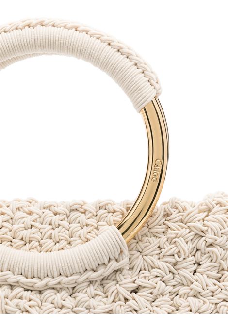 Tote Bag Piccola Bracelet Paravent All'Uncinetto Deep Ivory CHLOÉ | 25US622P2322J