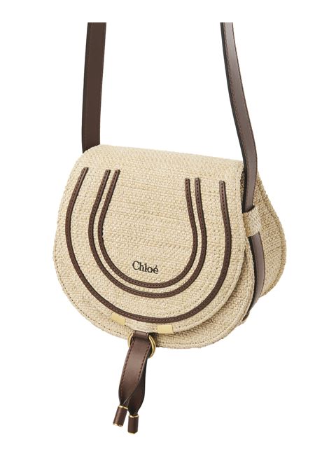 Borsa Saddle Marcie Piccola In Fibre Effetto Rafia Hot Sand CHLOÉ | 25US680P1924P