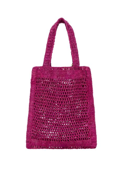 Tota Bag Summer Banana In Rafia Fuchsia Rose CHLOÉ | 25US901P086P1