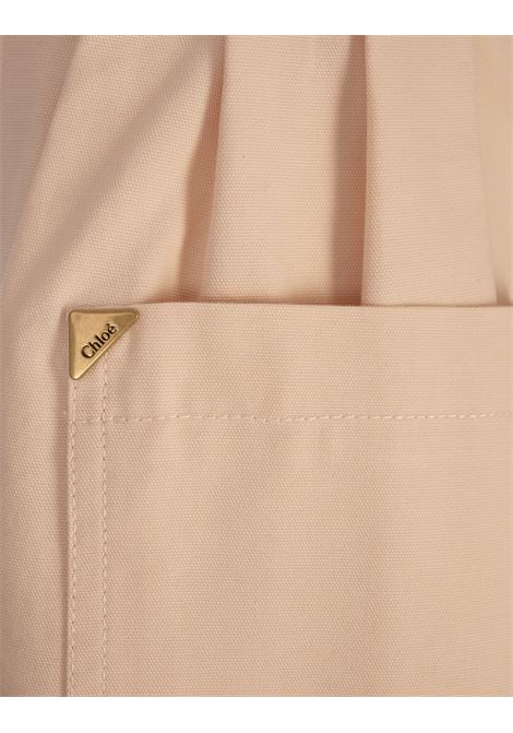 Timid Pink High-Waisted Mini Shorts CHLOÉ | 25USH160406C2