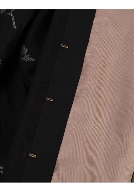 Giacca Corta Nera In Cotone e Seta a Fiori CHLOÉ | 25UVE05425001