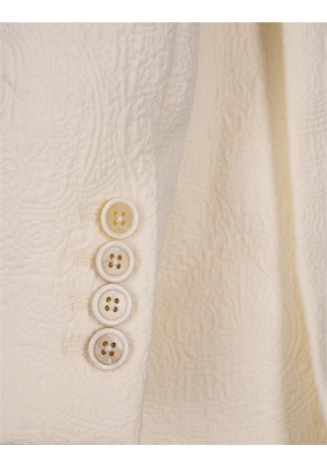 Giacca Sartoriale Doppiopetto In Jacquard Trapuntato Coconut Milk CHLOÉ | 25UVE30426103