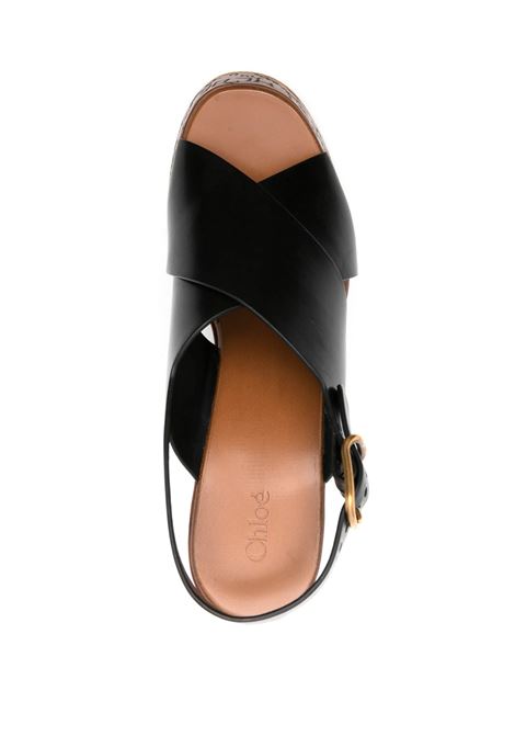 Sandali Con Zeppa Maxime Neri CHLOÉ | C24A02YLU001