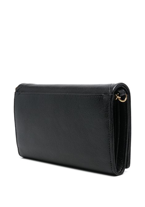 Portafoglio Con Patta e Catena Chloé Spin In Pelle Nera CHLOÉ | C25SP495O37001
