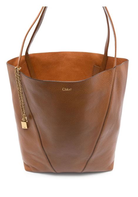 Tote Bag Grande Chloé Spin Clay Brown CHLOÉ | C25SS810N8426M
