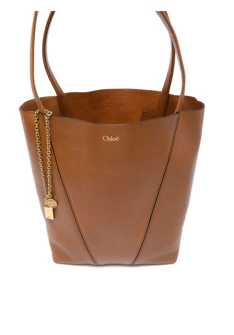 Tote Bag Chloé Spin In Pelle Granata Clay Brown CHLOÉ | C25SS811N8426M