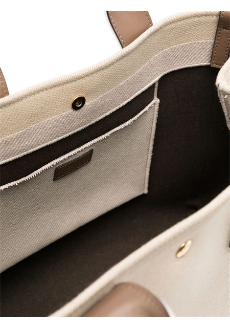 Tote Bag Chloé Carry In Tela Vegetal Beige CHLOÉ | C25SS910O6523N