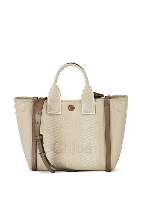 Tote Bag Piccola In Tela Vegetal Beige CHLOÉ | C25SS911O6523N