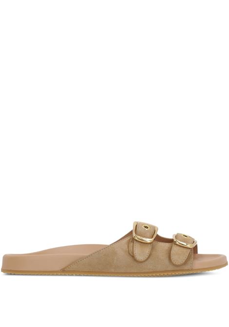 Sandali Bassi Polly In Suede Beige CHLOÉ | C25U08PRY20O