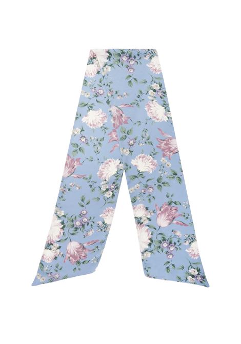 Foulard A Fascia Larga Peonies In Grizzled Blue CHLOÉ | C25UT082CHS468