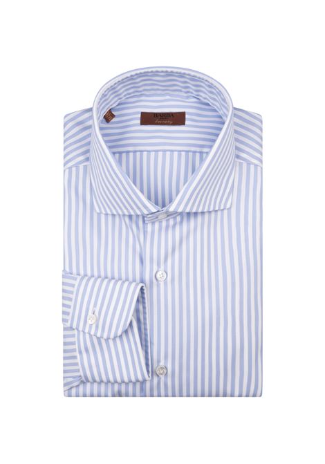 Camicia Journey In Popeline A Righe Azzurre BARBA | Camicie | I1U13P01472080003